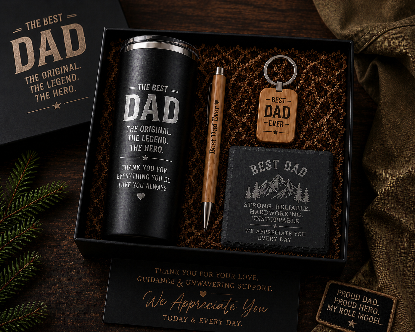 Class of 2026 Premium Graduation Gift Box | Engraved Tumbler, Slate Coaster, Pen & Keychain Set