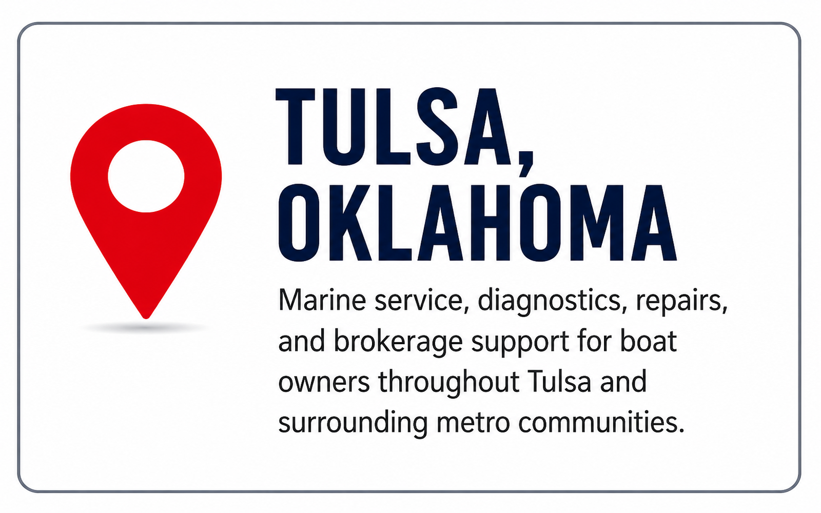 Gordon’s Xtreme Marine Tulsa Oklahoma marine diagnostics, repair, and brokerage support graphic.