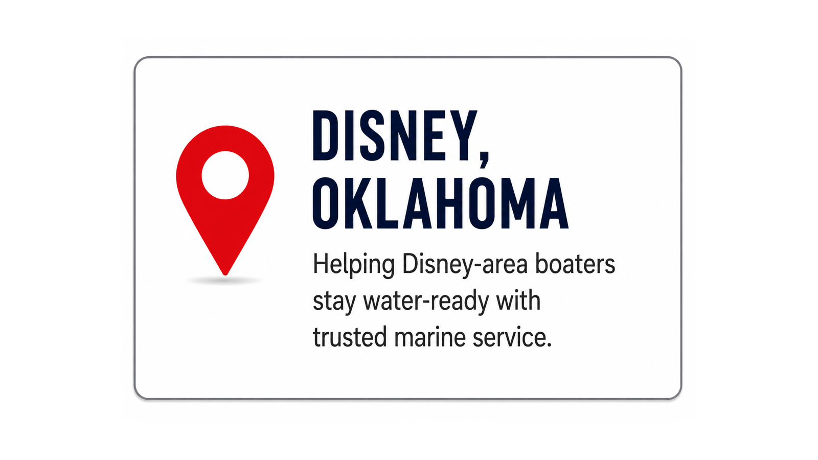 Gordon’s Xtreme Marine Disney Oklahoma trusted marine service and boating support graphic.