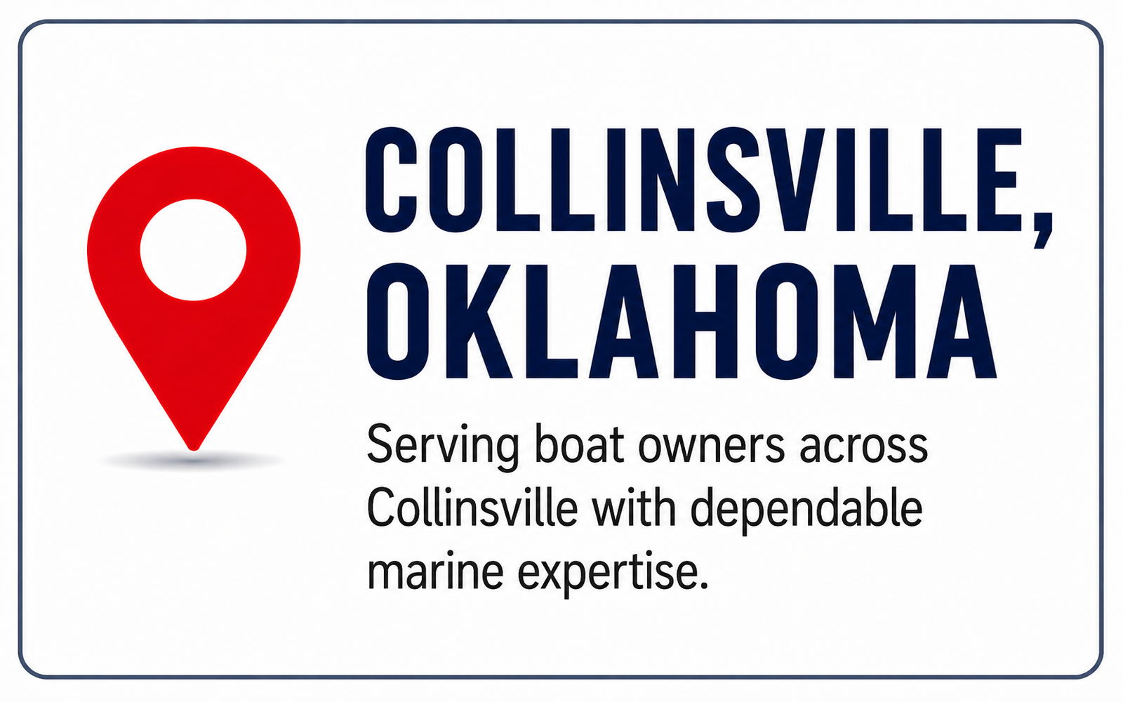 Gordon’s Xtreme Marine Collinsville Oklahoma marine expertise service area graphic.