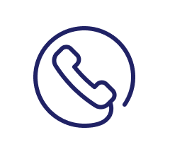 Symbol eines Telefons in einem Kreis.