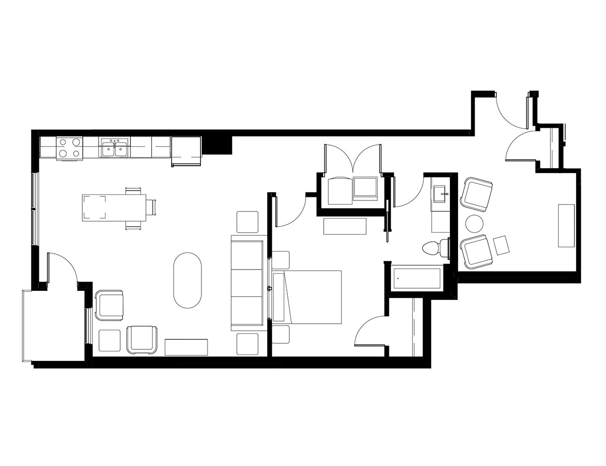 1N floor plan