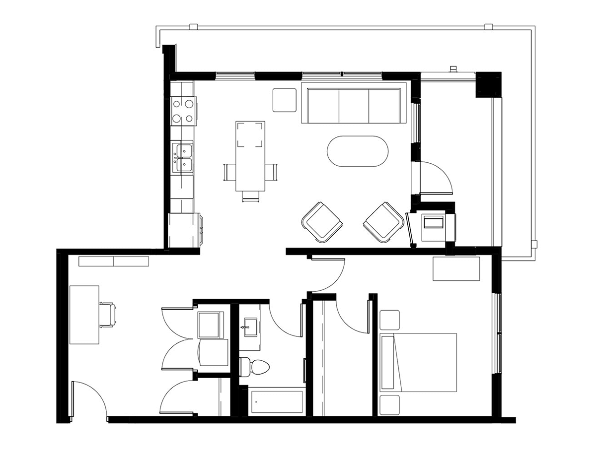 1L floor plan