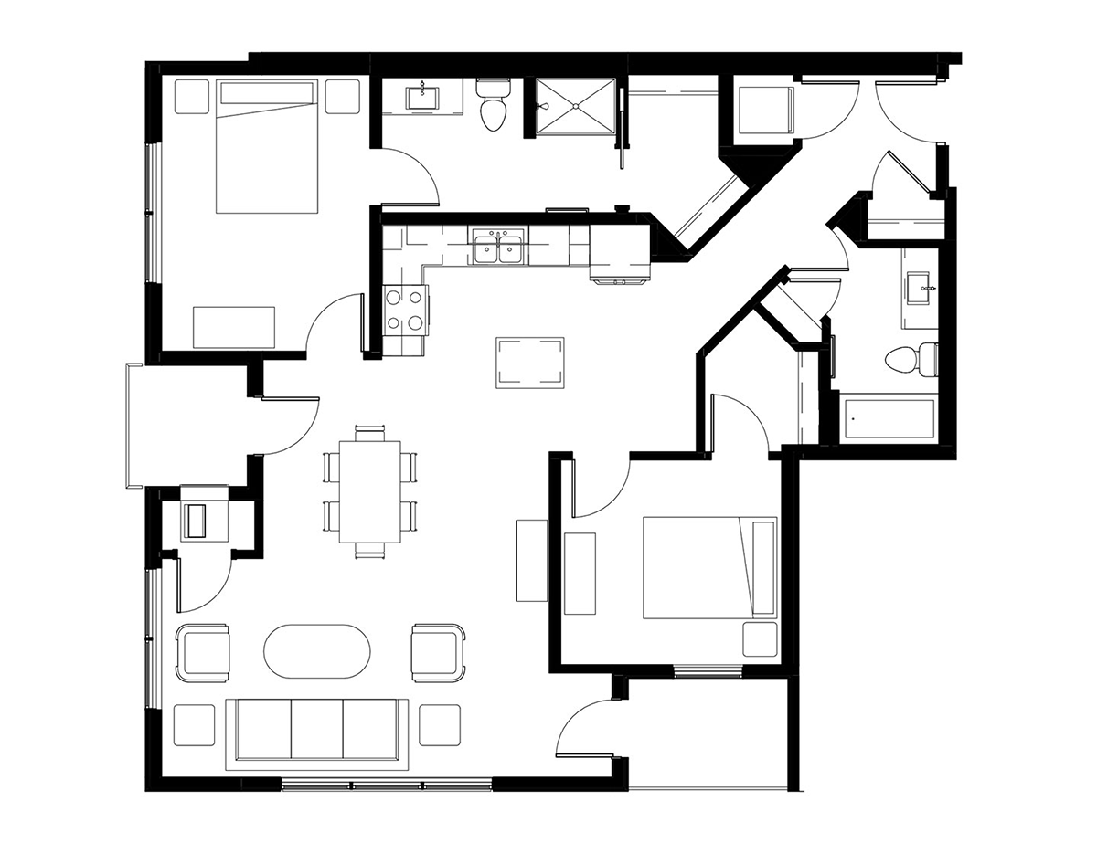 2B floor plan