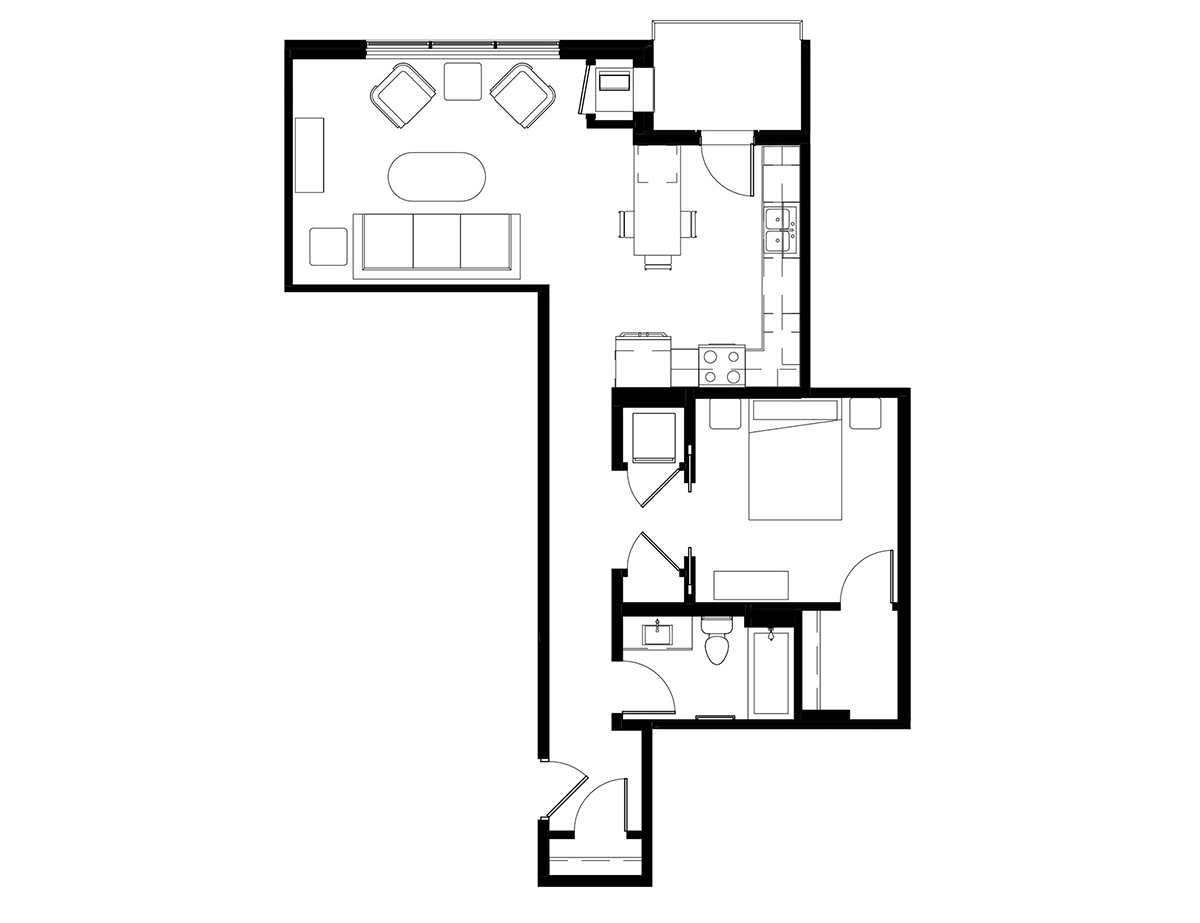1M floor plan