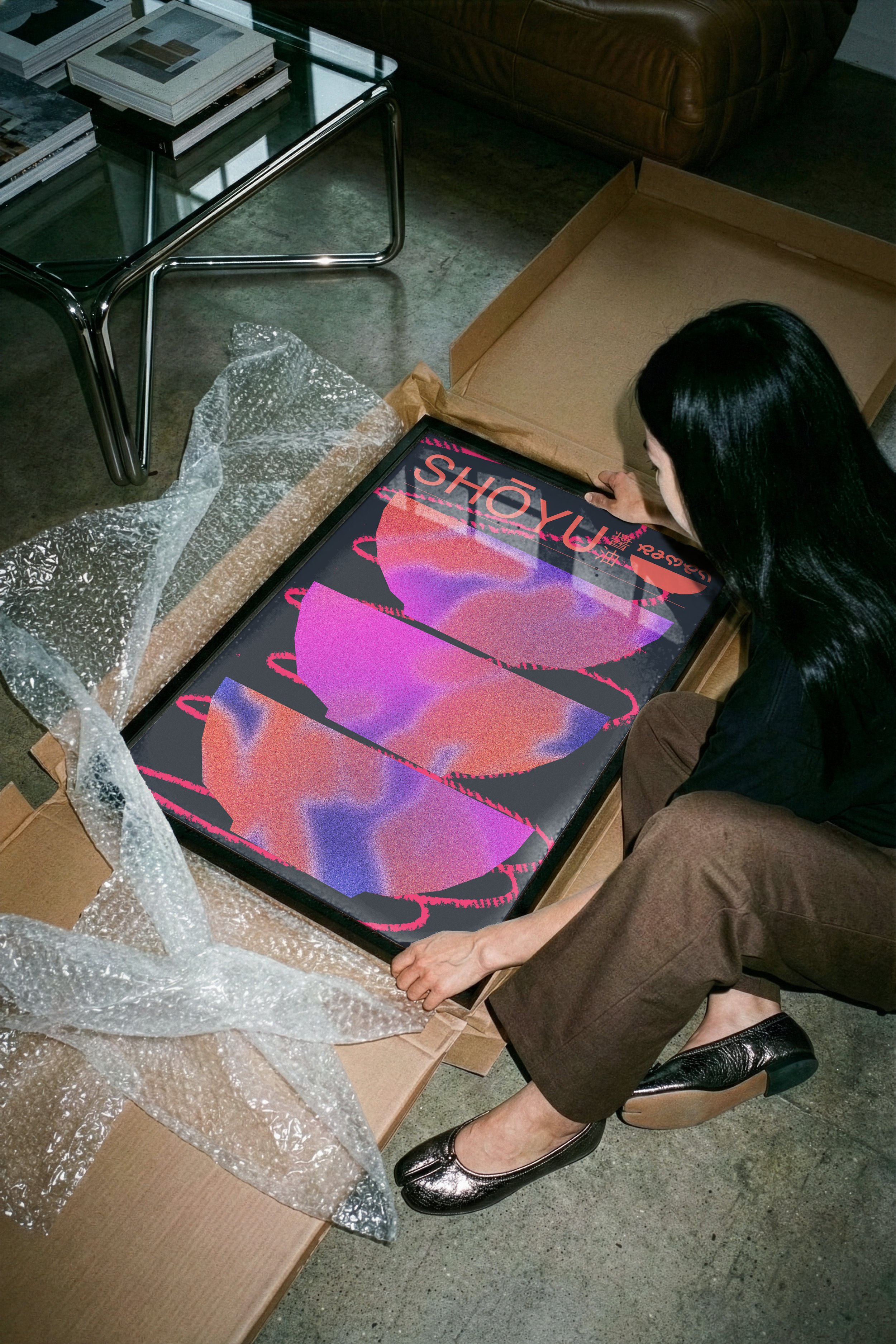 Shoyu – Unboxing on the floor Frame Mockup by LuxycatStudio.jpg