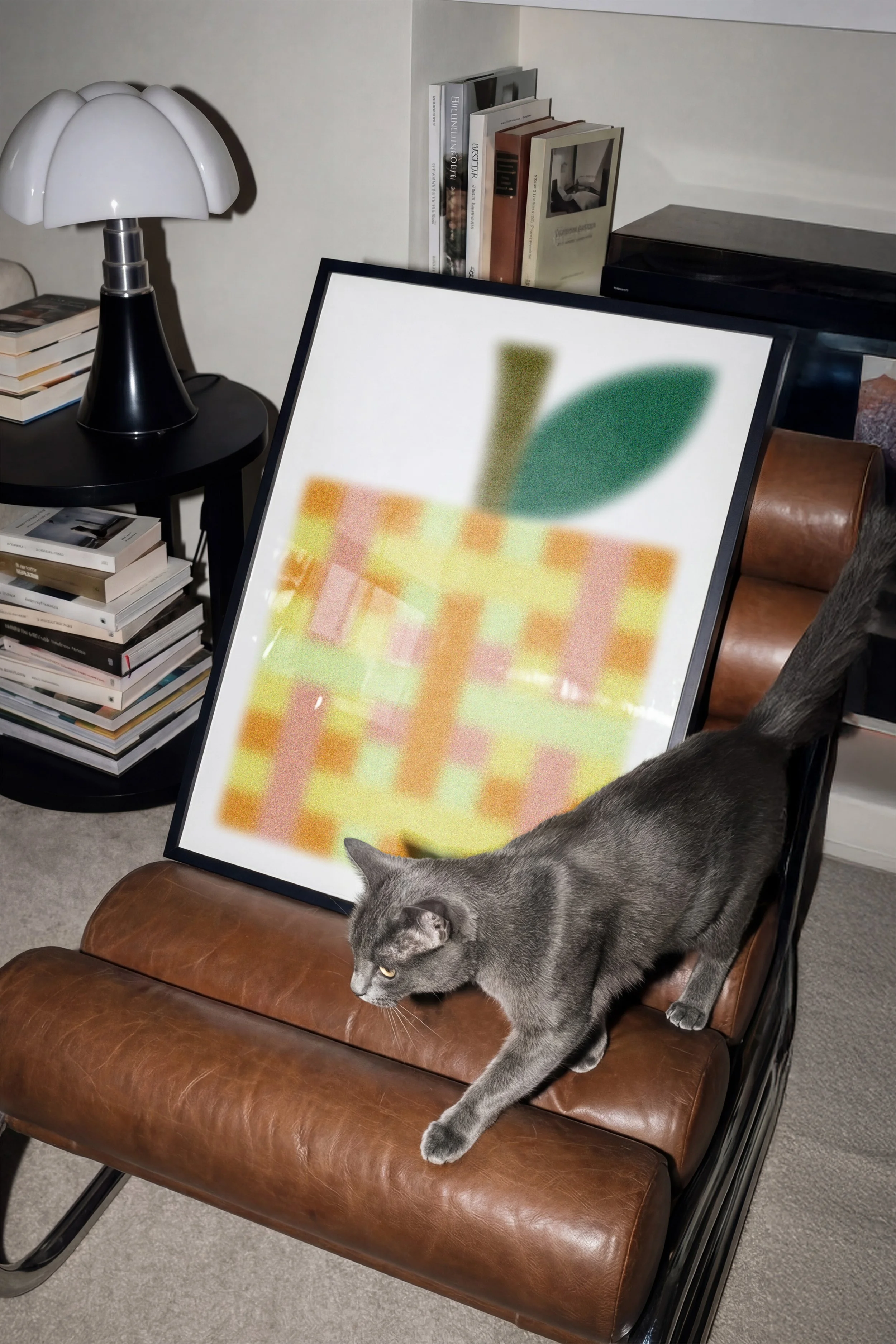 apple obscura – Lounge Chair Cat Vertical frame Mockup by LuxyCatStudio.jpg