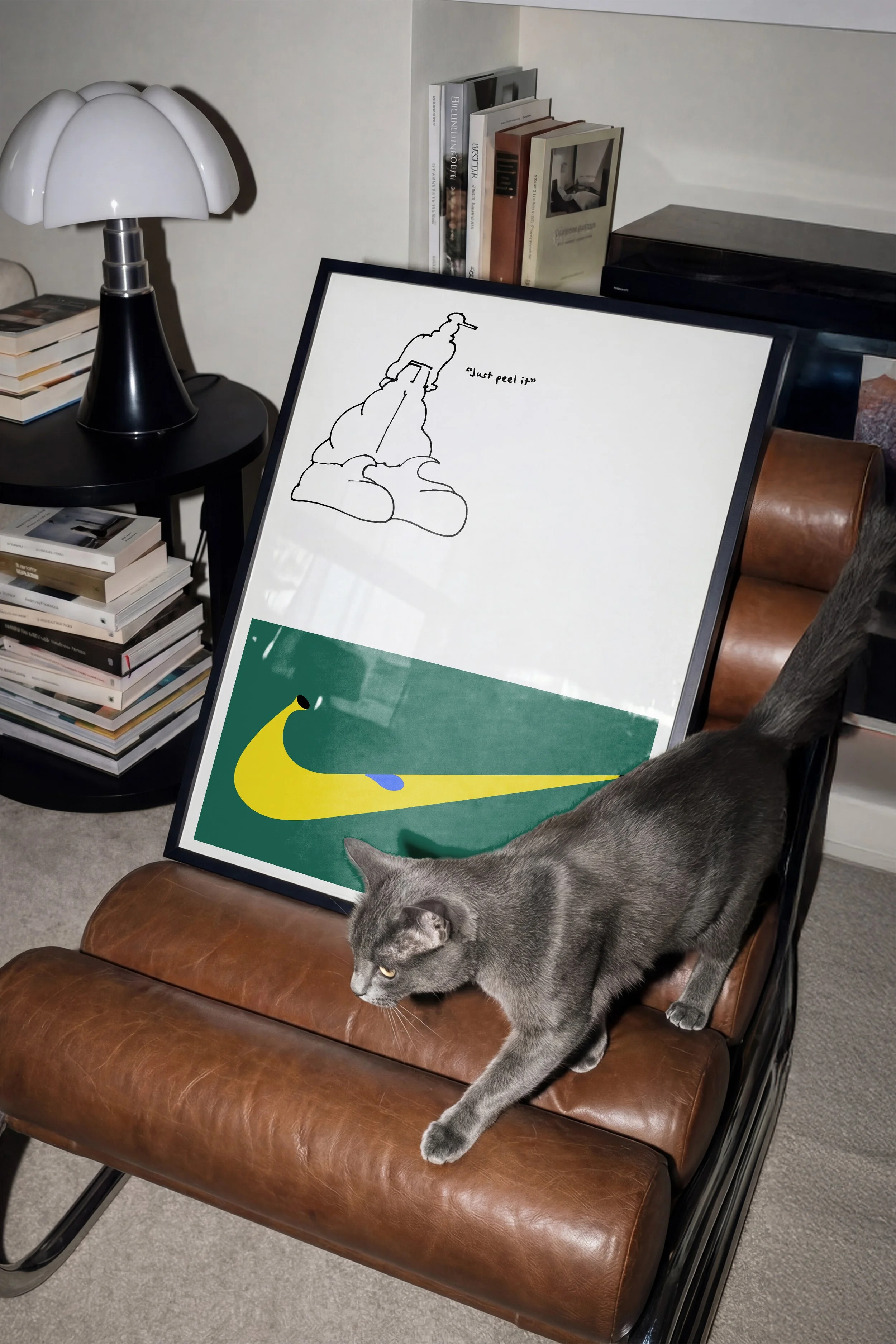just peel it – Lounge Chair Cat Vertical frame Mockup by LuxyCatStudio.jpg