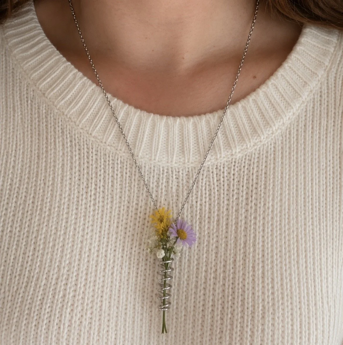 Flower Cage Necklace