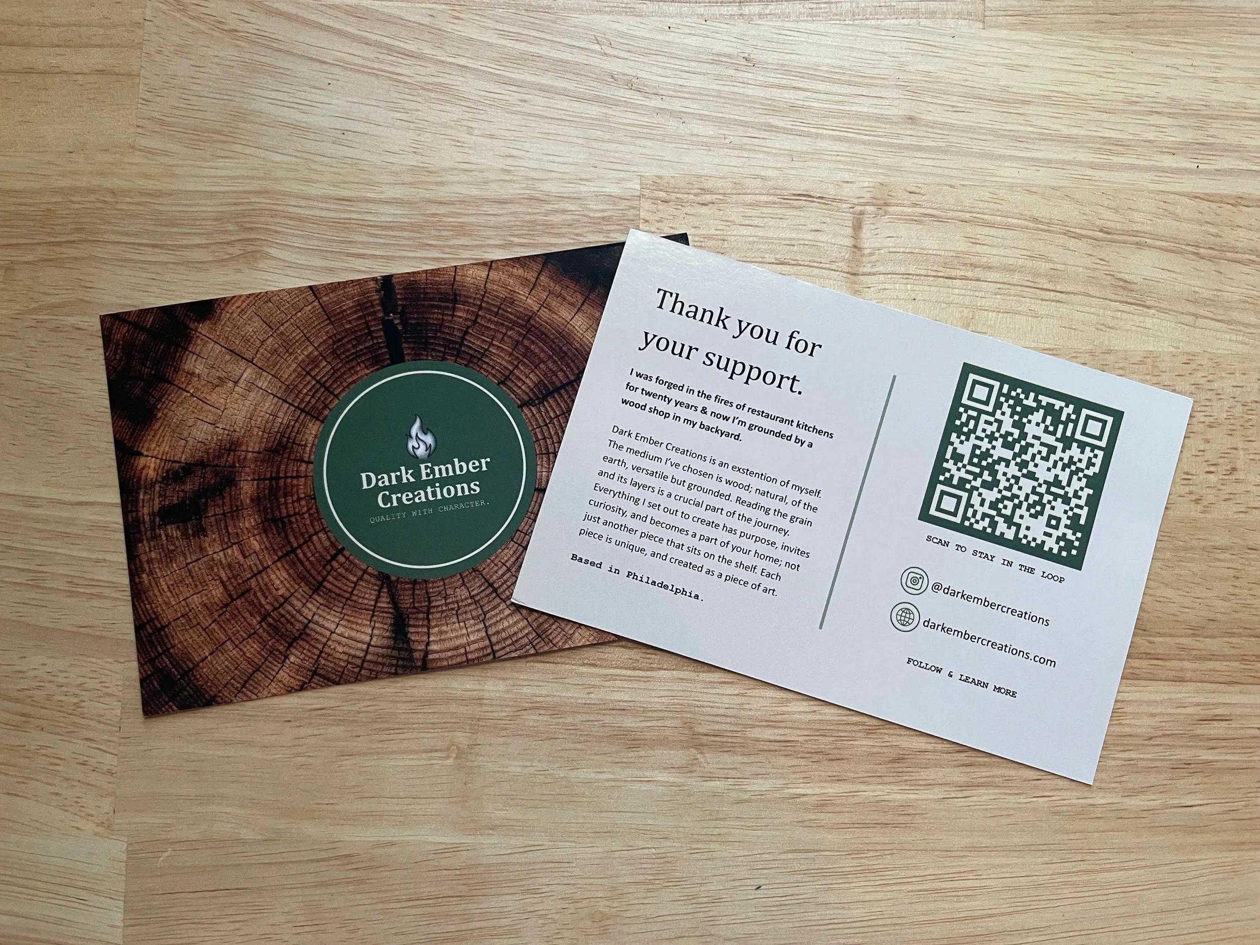 Front and back of DEC flyers with contact information