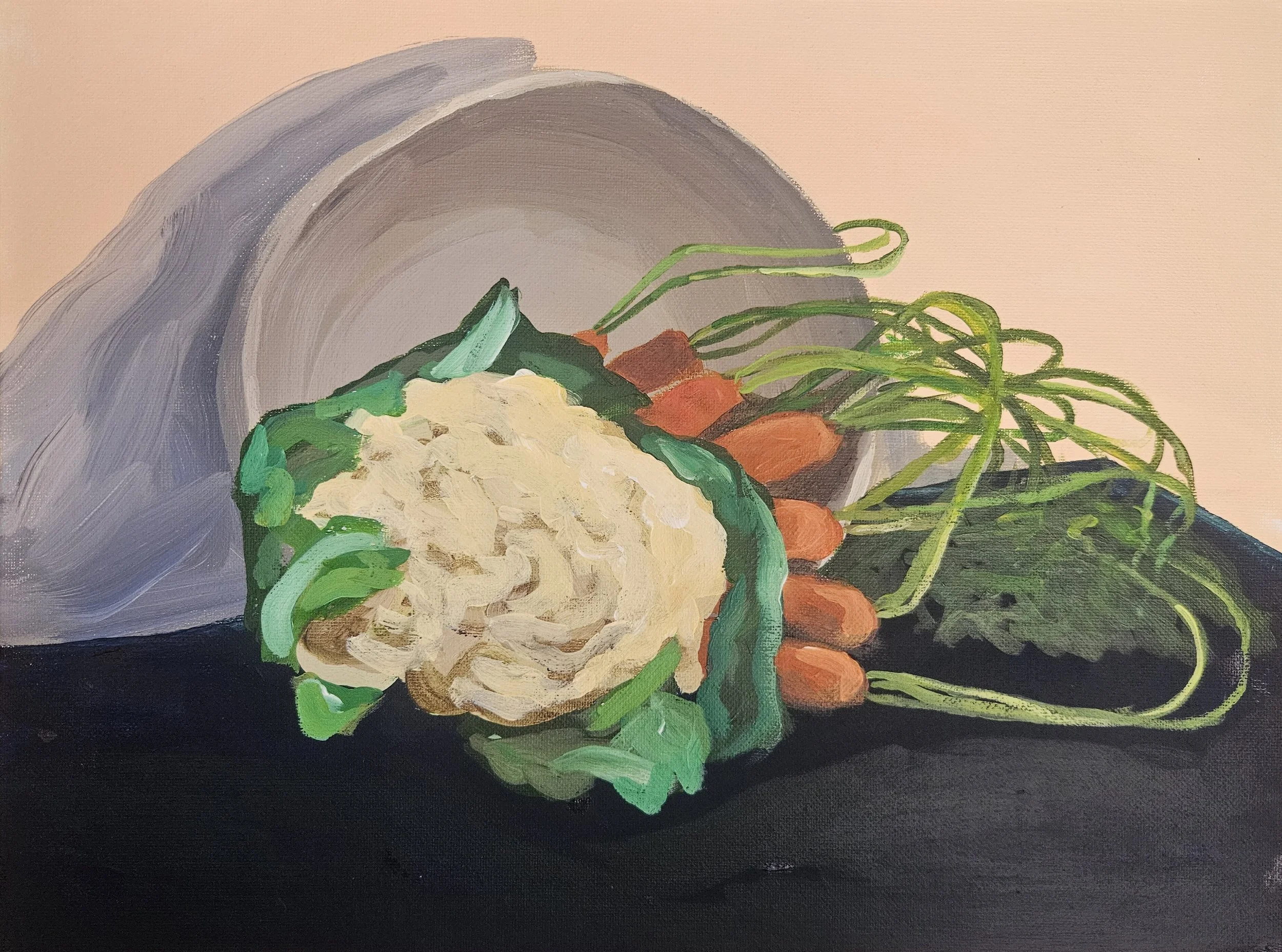 Cauliflower and Carrot Still Life