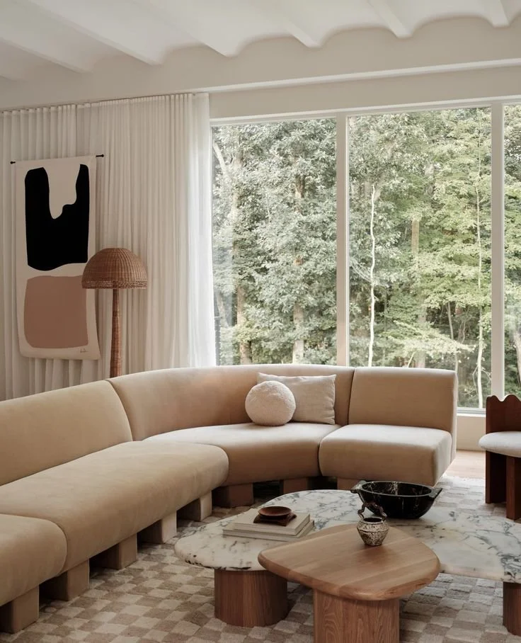 Warm neutrals, sculptural forms and living outside: the interior design trends defining Europe in 2026