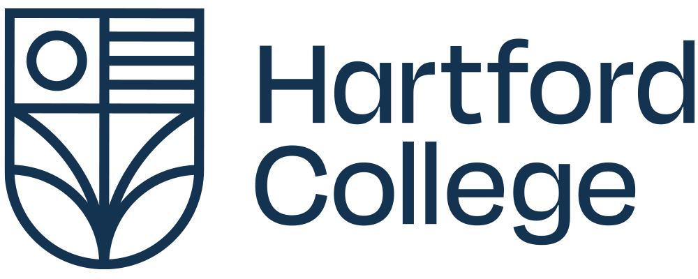 Hartford College logo with a shield and text