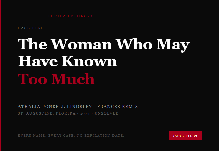 Frances Bemis — The Woman Who Knew Too Much?