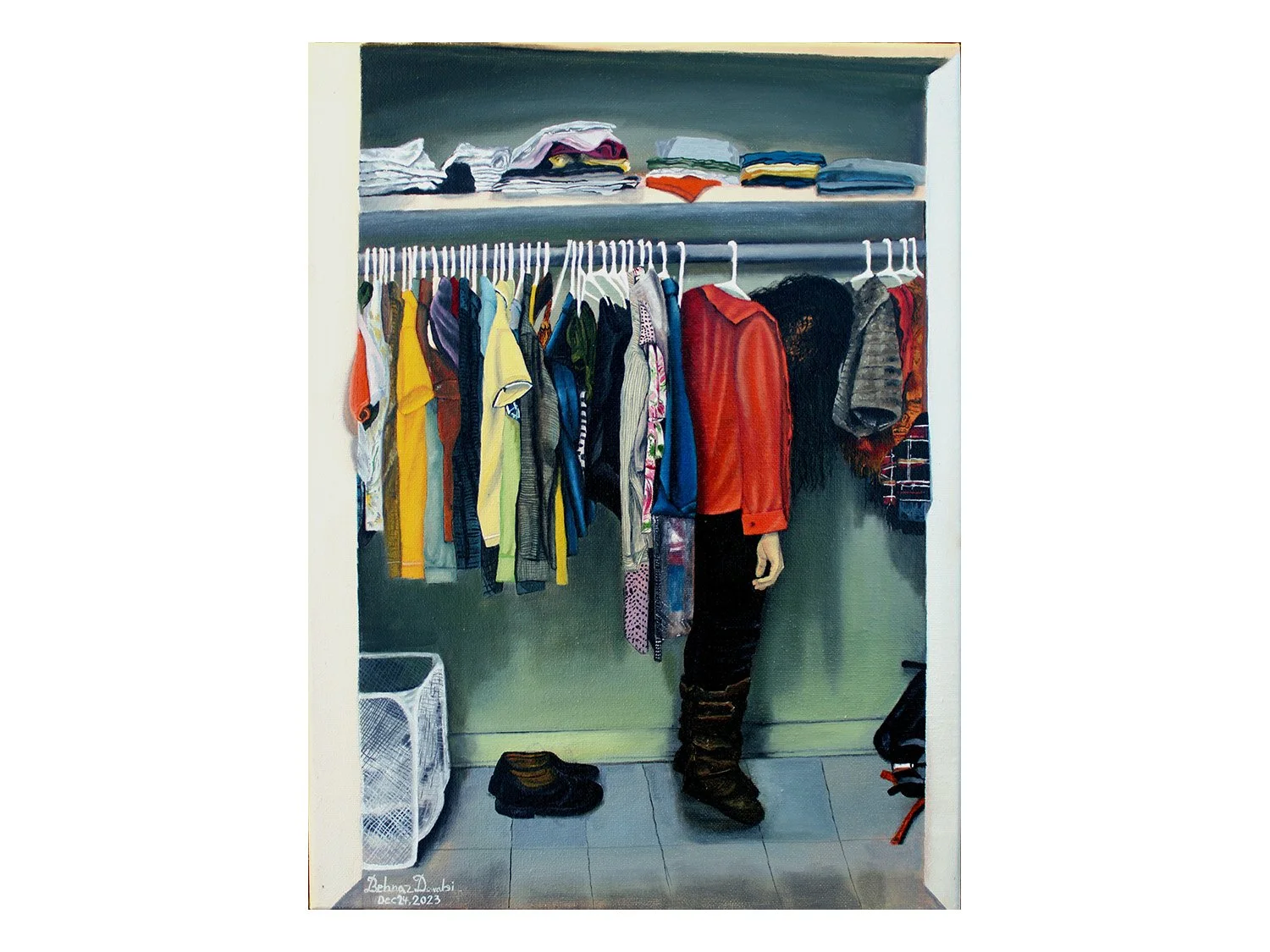 BEHNAZ DARABI Closet, 16x12 inches, oil on canvas A.jpg
