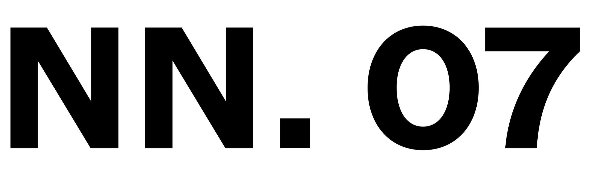 Black text on a white background that reads the brand name 'NN-07' in bold, uppercase letters.