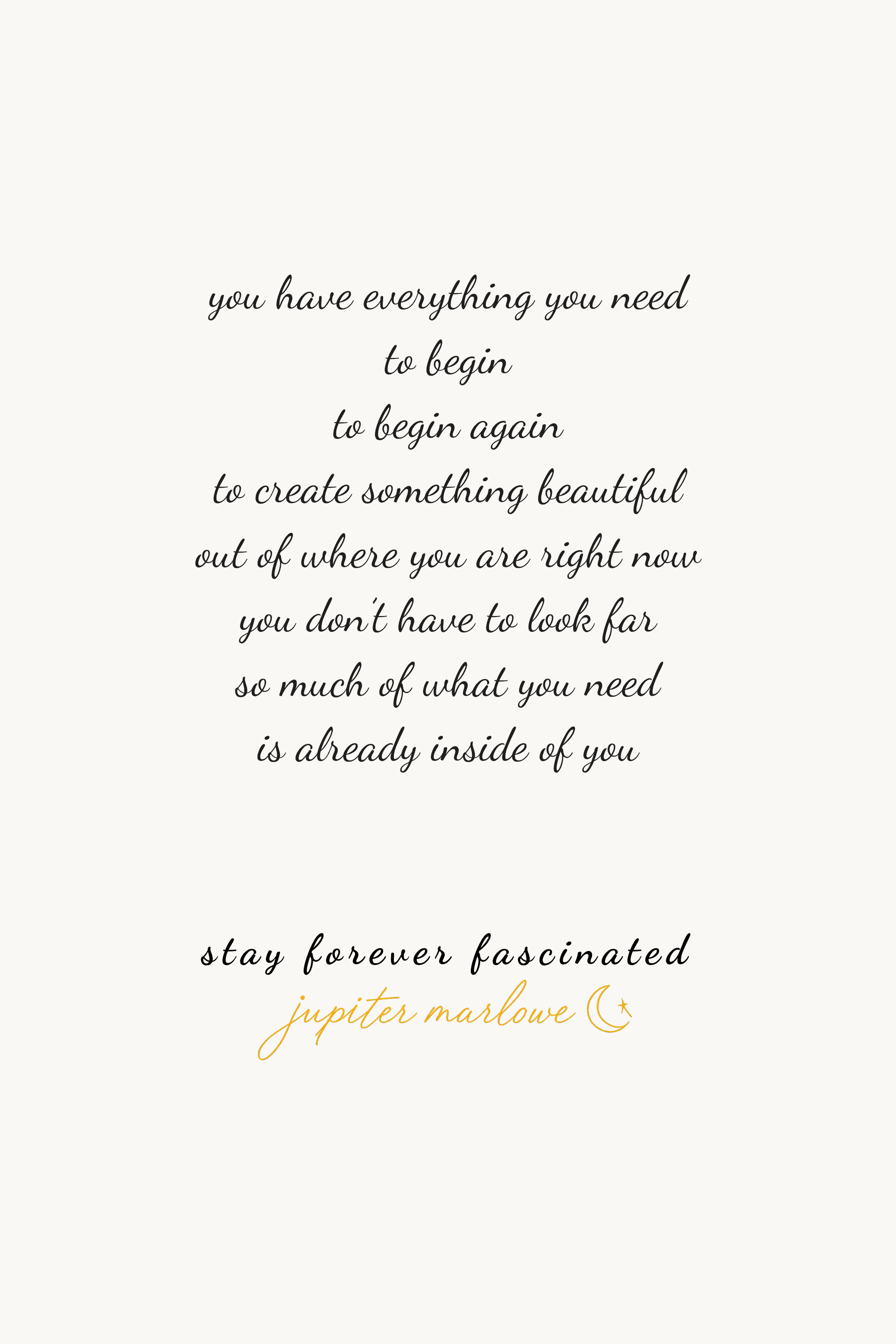 you have everything you need