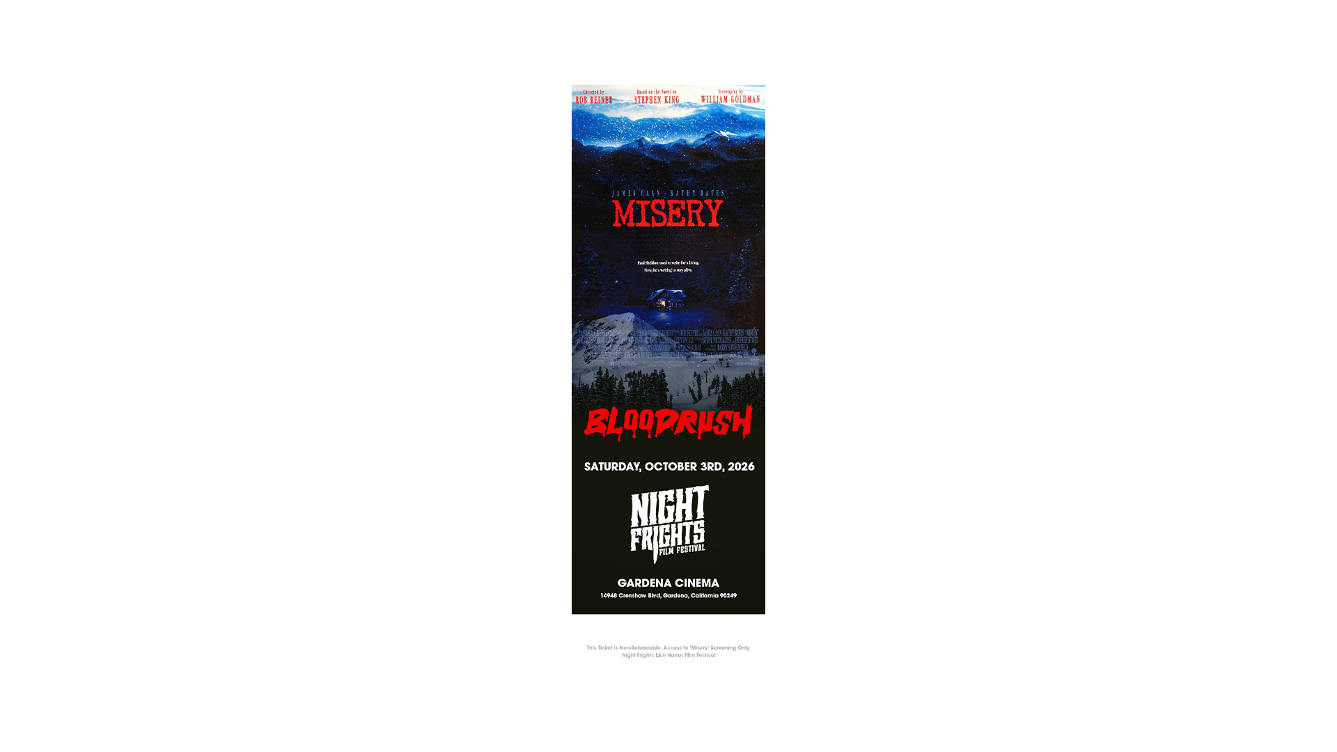'Misery' Ticket: Screening Saturday