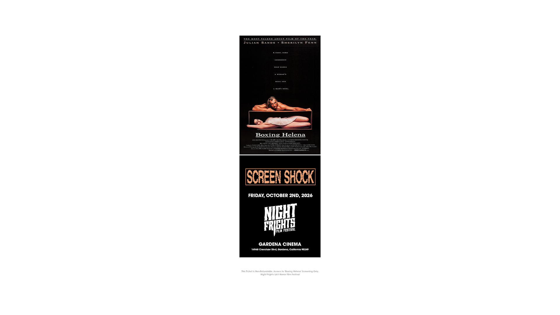 'Boxing Helena' Ticket: Screening Friday