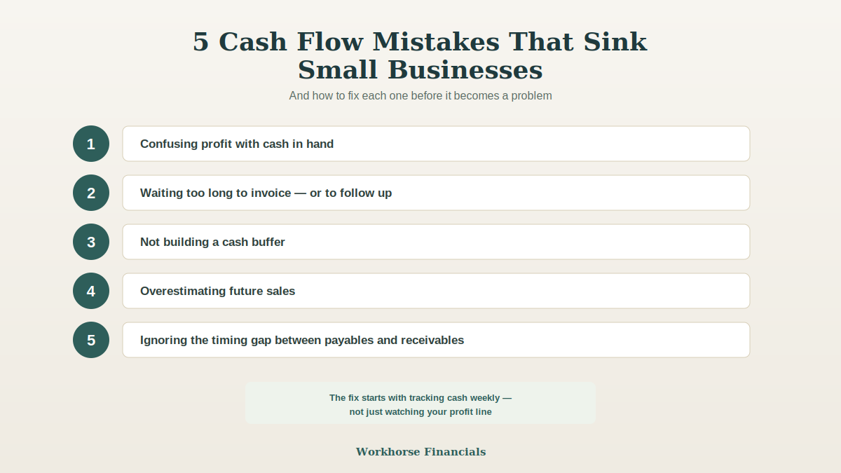 5 Cash Flow Mistakes That Sink Small Businesses