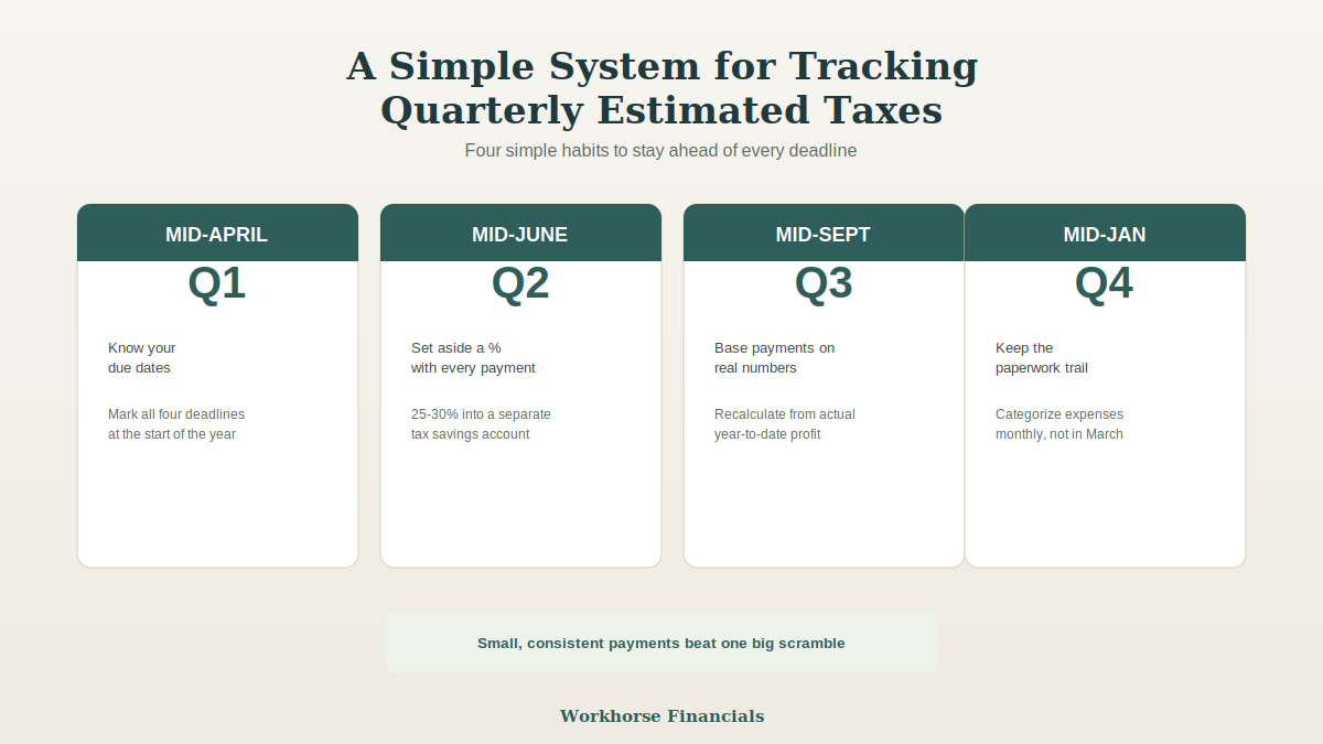 A Simple System for Tracking Quarterly Estimated Taxes
