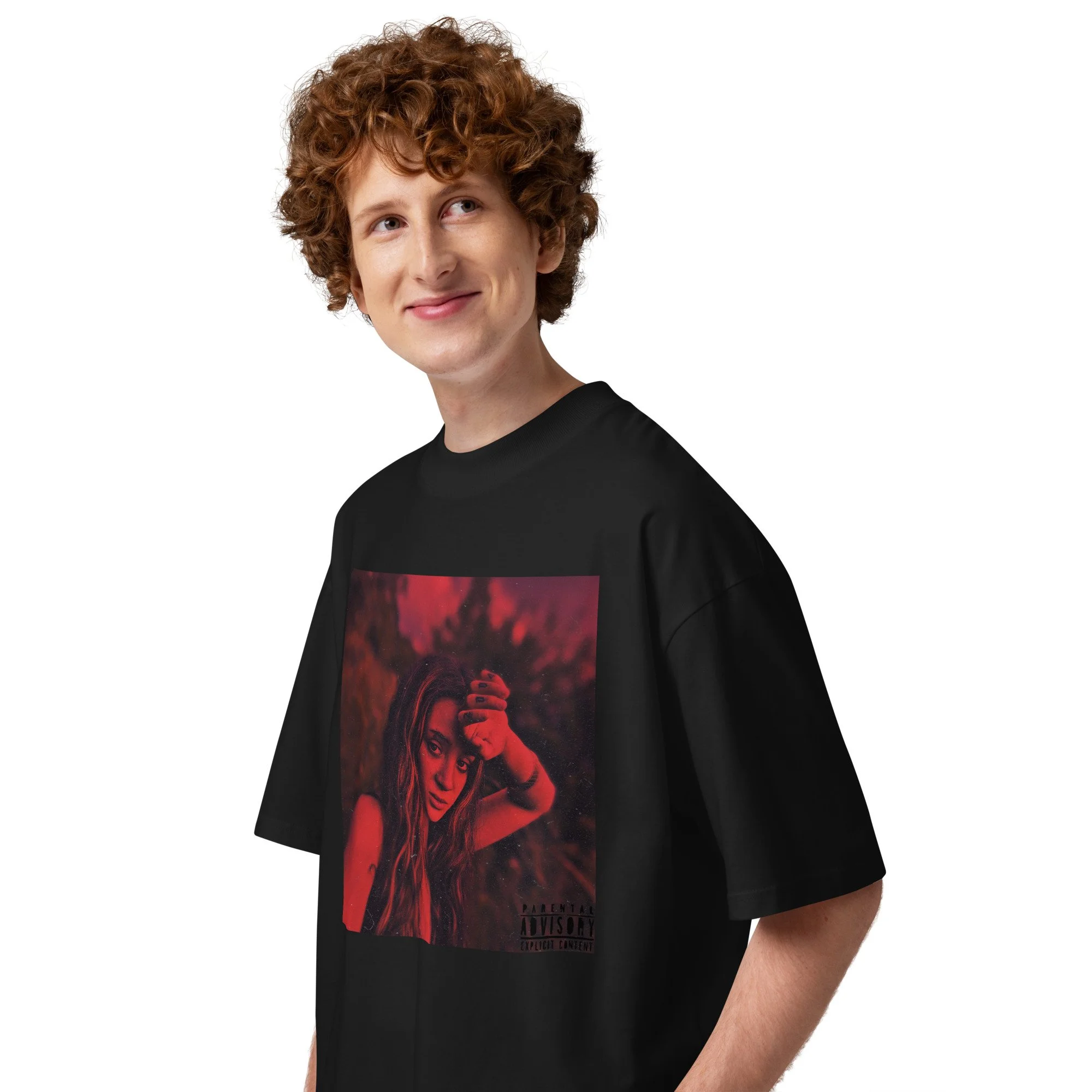 Miss Gr4ce Unisex organic oversized high neck t-shirt