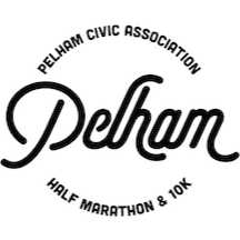 Delham Civic Association logo with text indicating Half Marathon & 10K event.