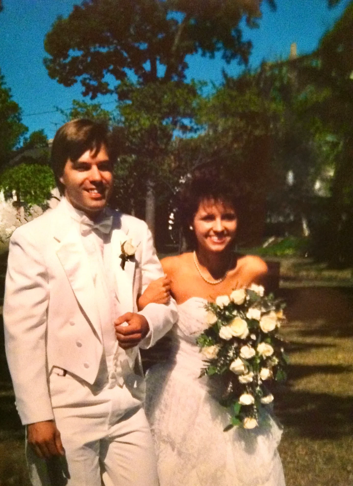 Kim and Rich on their wedding day