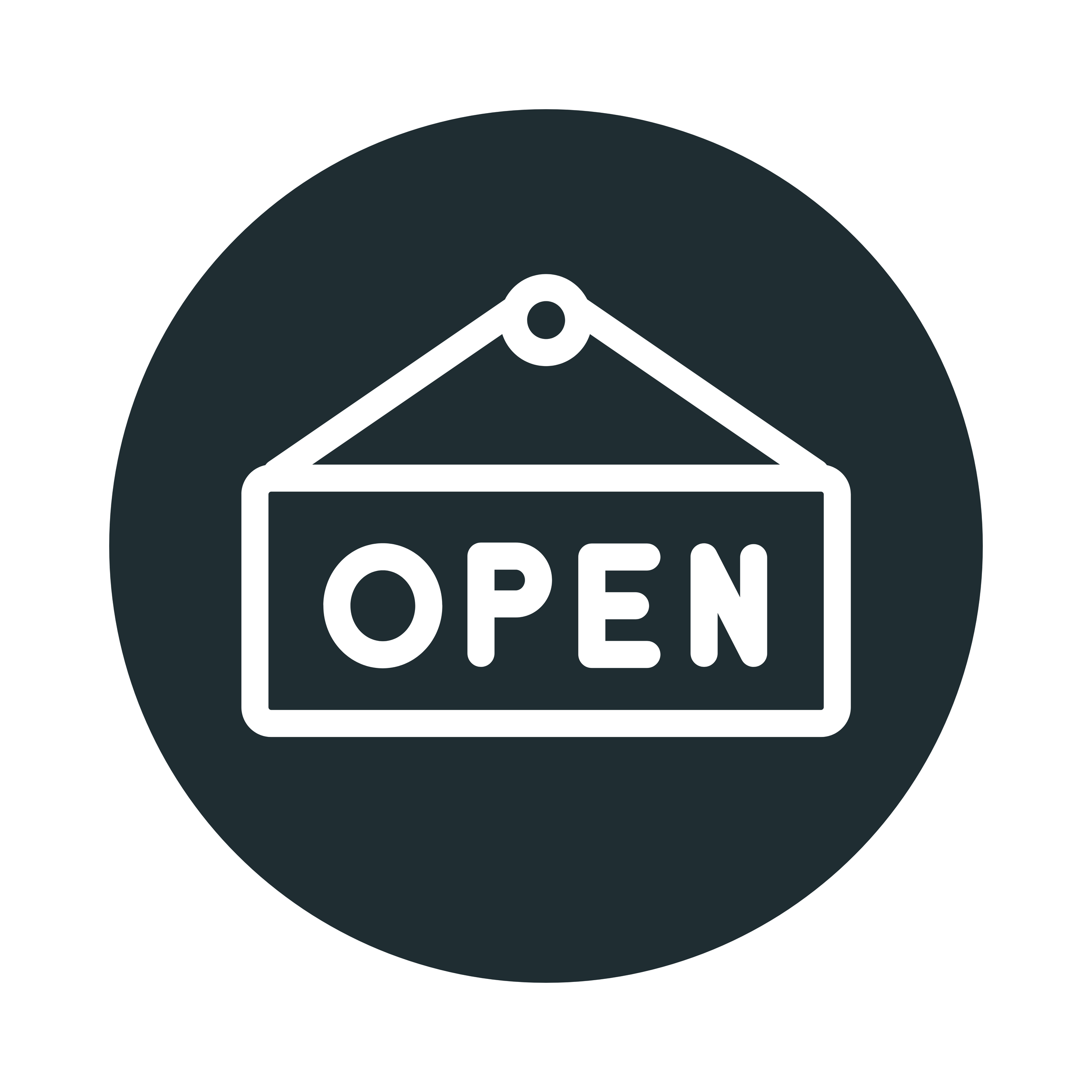 Graphic Icon of an Open Sign Symbolizing 24/7, 365 Days a Year Hours of Operation