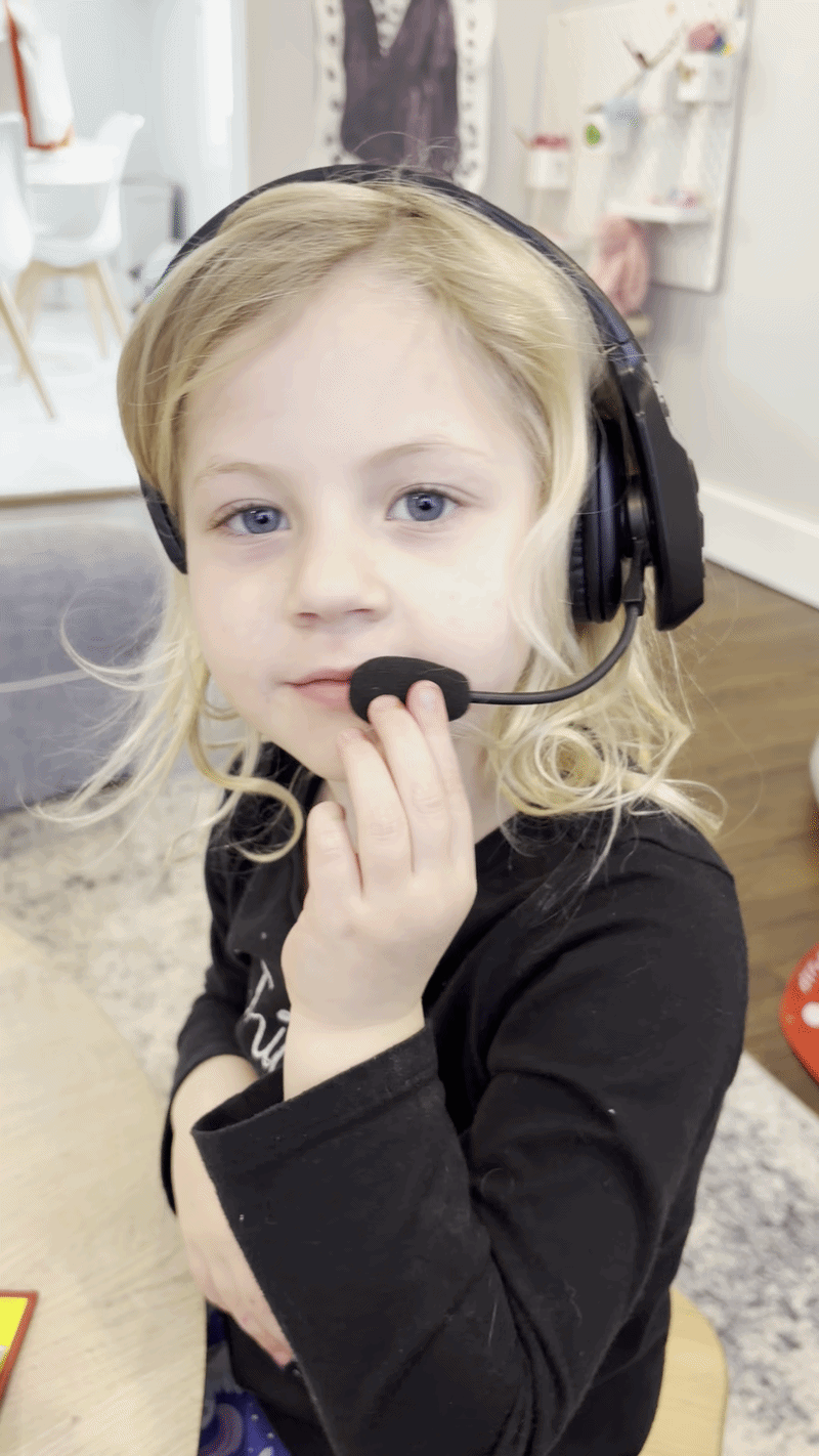 GIF of One of Willie's Granddaughters Playing Pretend Nassau Dispatcher