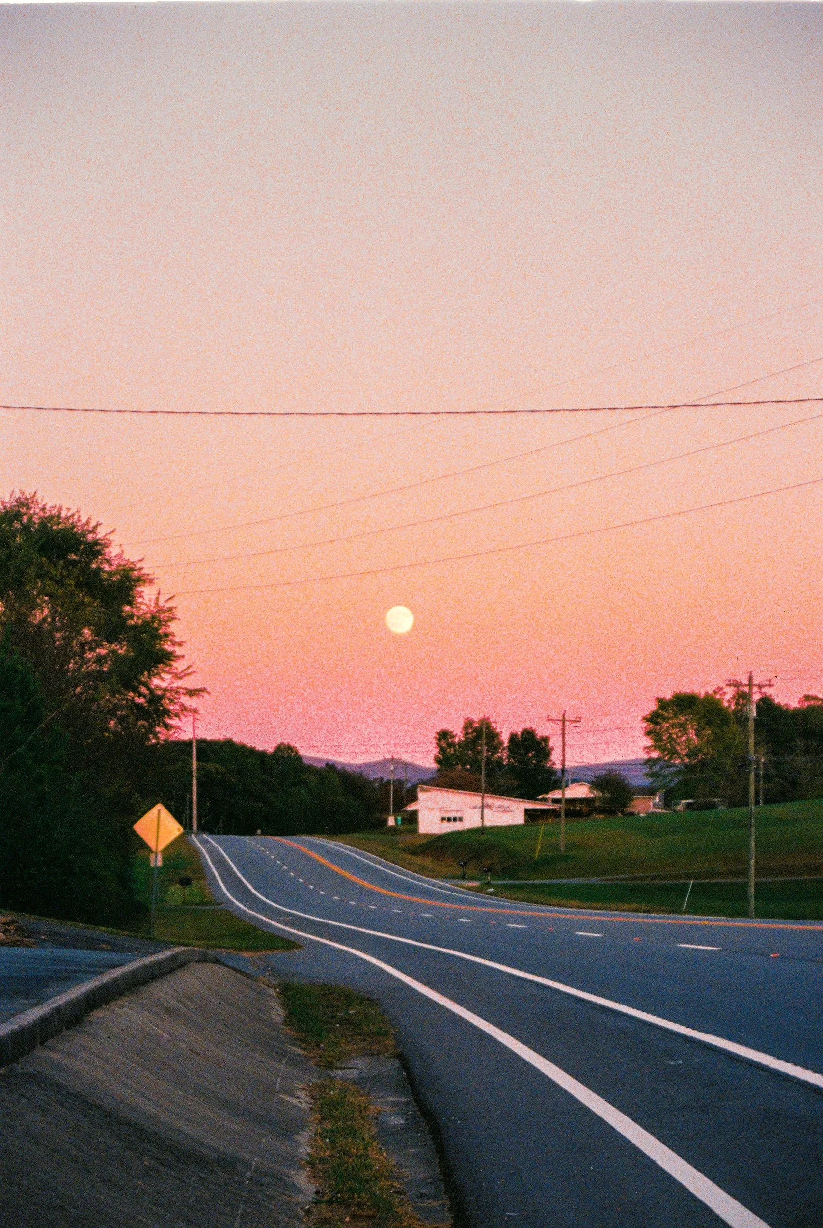 Photo of a Local New Jersey Road at Sunset