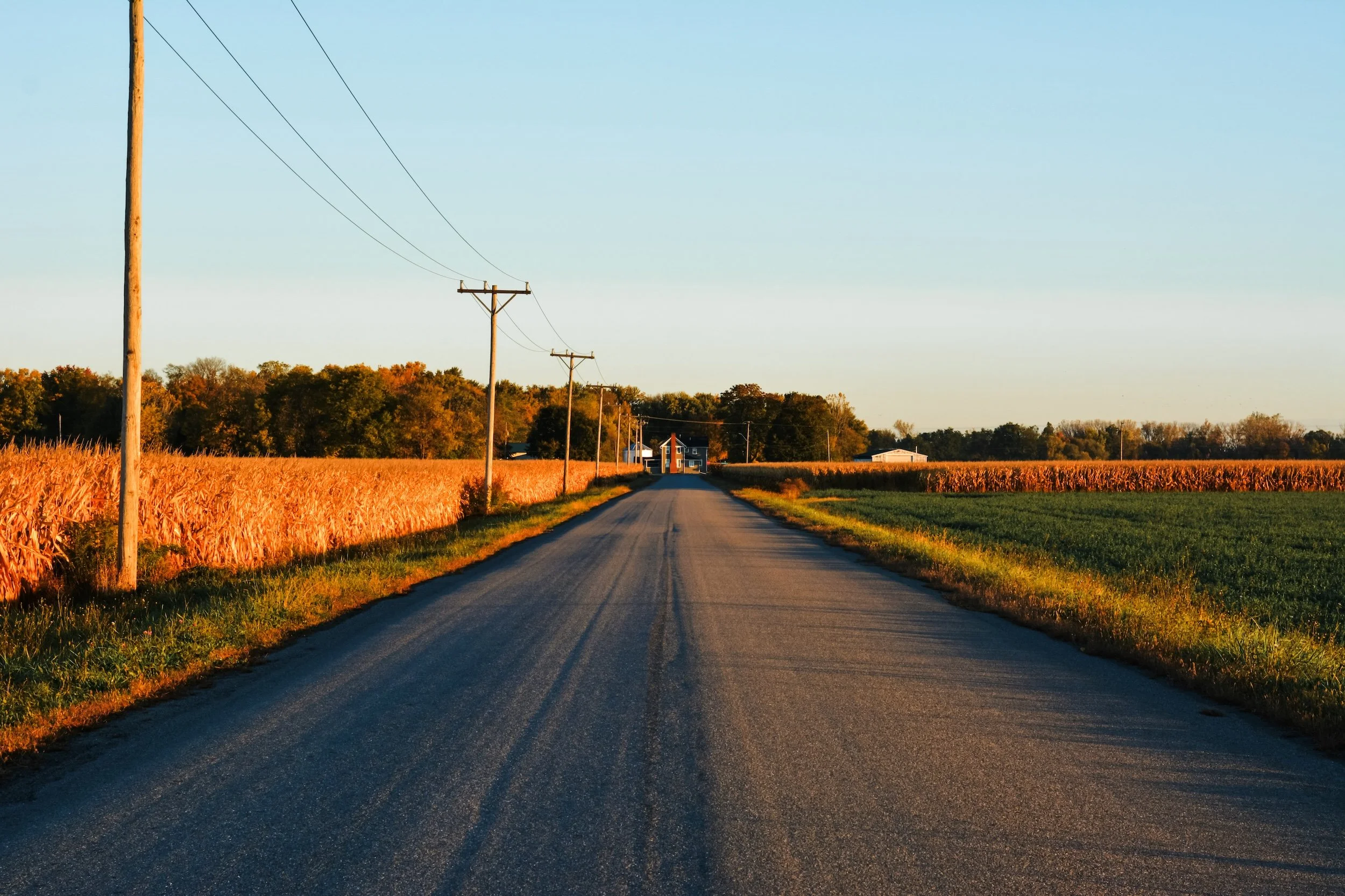 Photo of a Beautiful New Jersey Road at Sunset