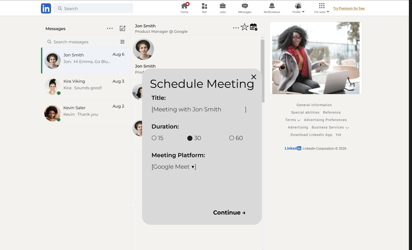 LinkedIn Meeting Scheduler