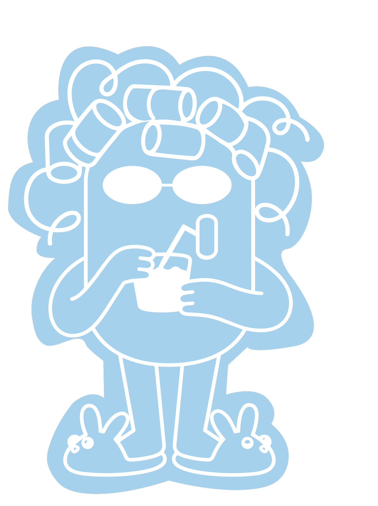 Personaje Ahorita Cold Brew tomando café frío concentrado CDMX