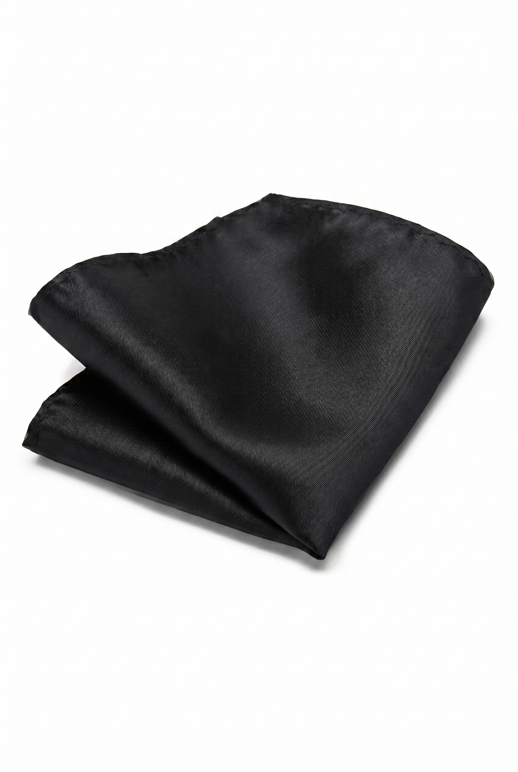 Mouchoir de poche noir soie