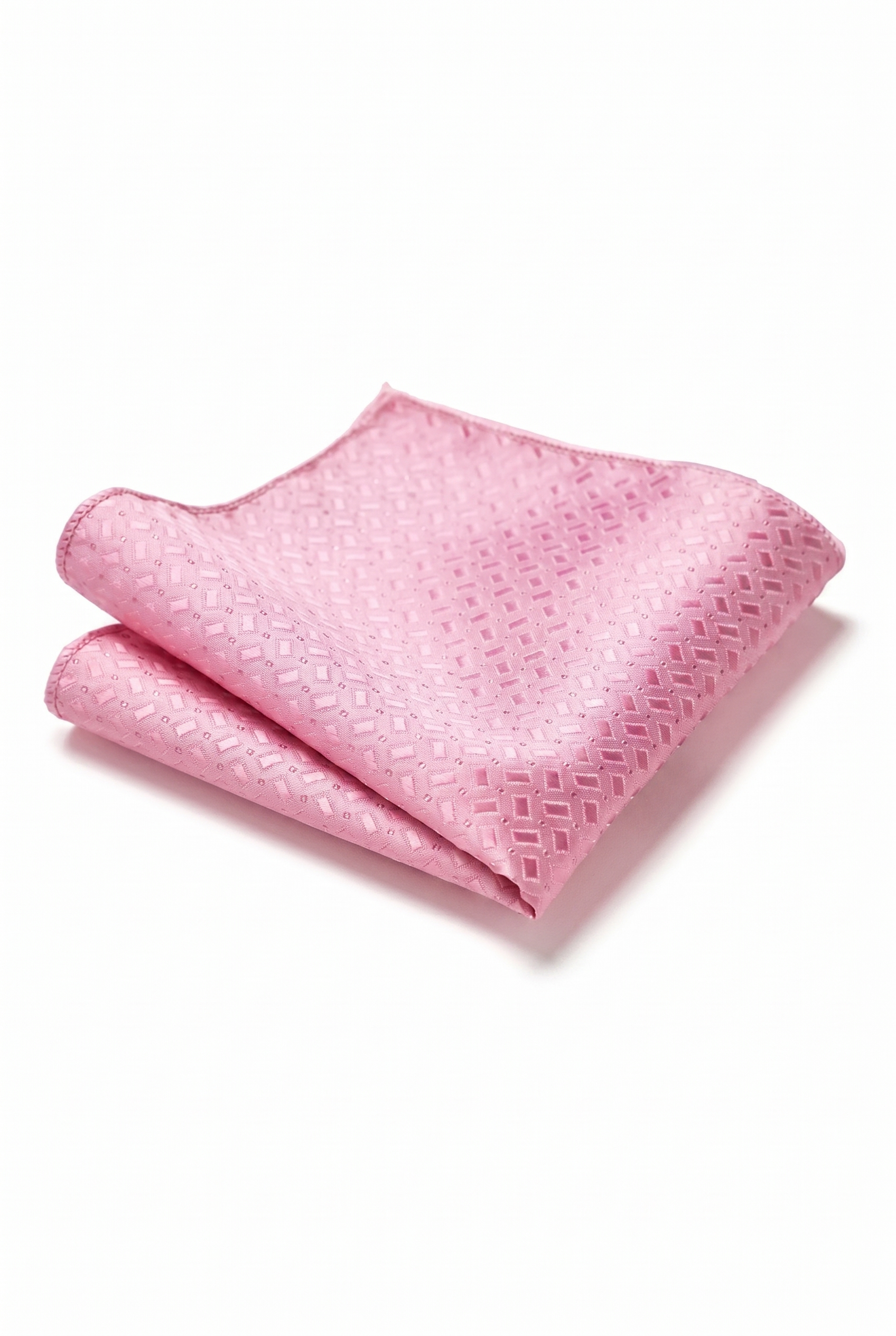 Mouchoir de poche rose soie
