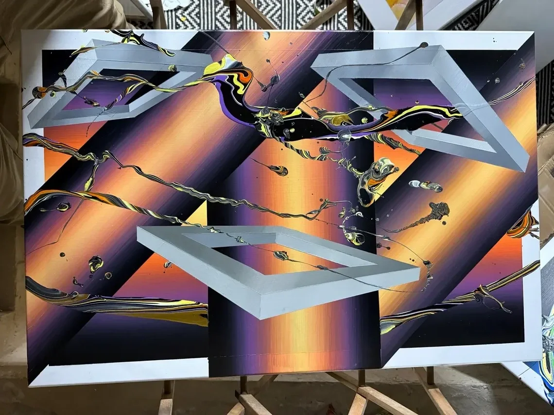 Weird Space #7 Original Painting by Chris Carr