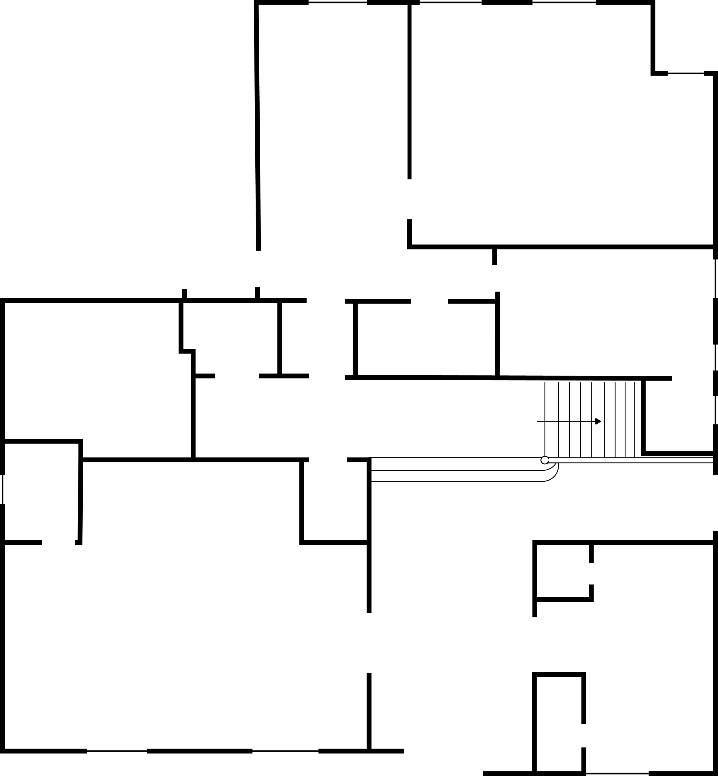 Map of the first floor. Used in the app prototype. Pulled from the original app and simplified in Adobe Illustrator.
