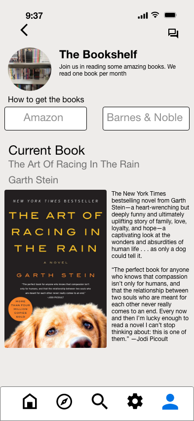 Book club current book.