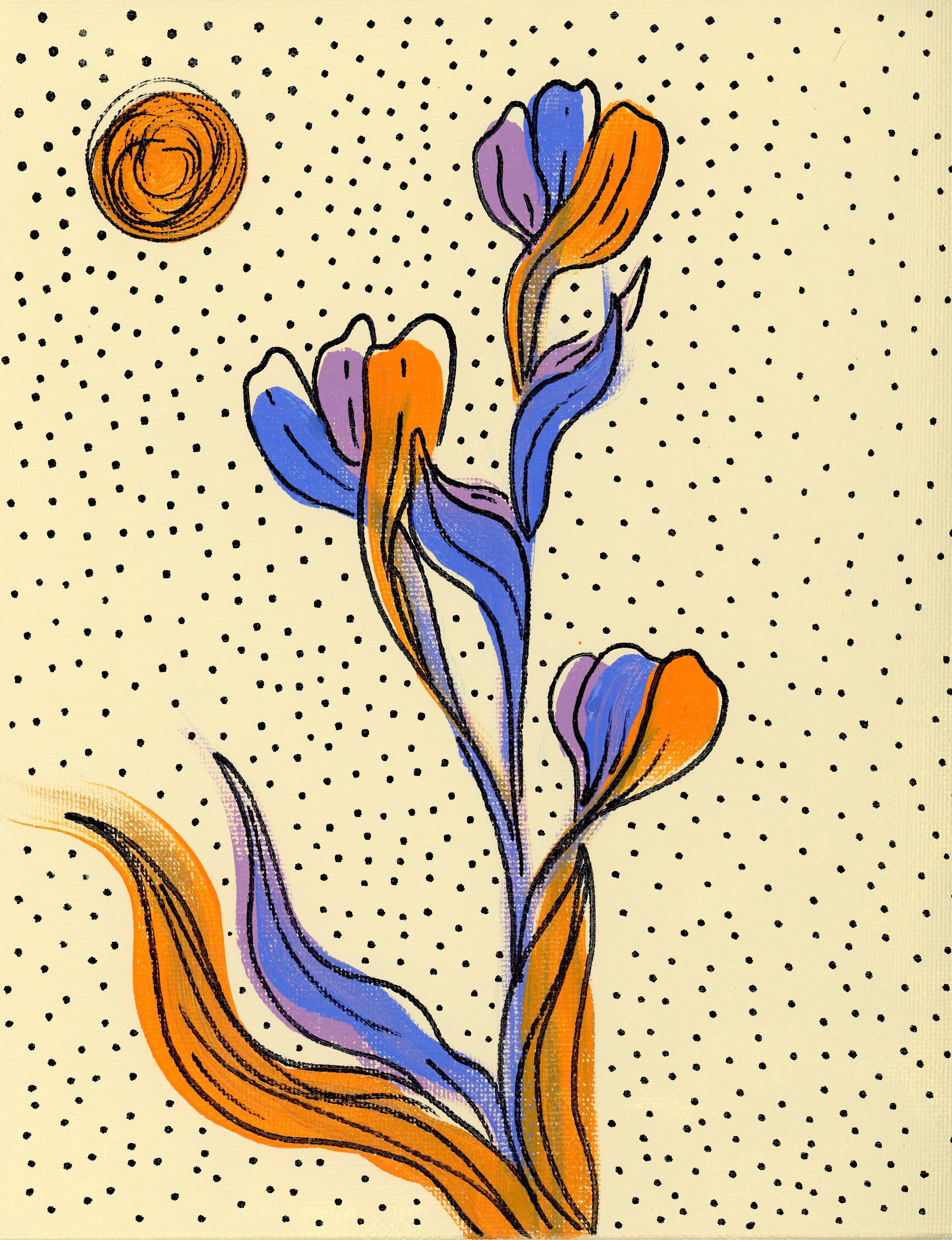 Orange and Purple Flowers