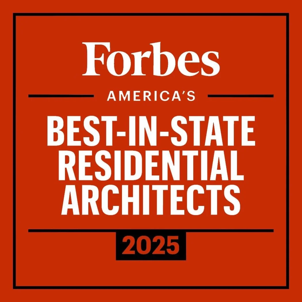 Forbes America’s Best-in-State Residential Architects 2025 recognition badge awarded to J Reinert Architecture.