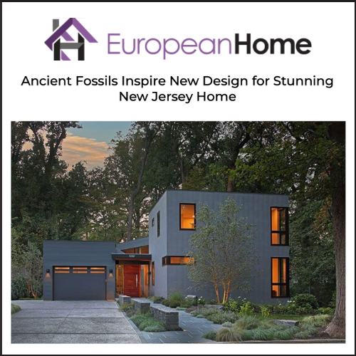 Hadro House in Haddonfield, NJ by architect Jay Reinert of J Reinert Architecture, featured by European Home for fossil-inspired contemporary residential design.