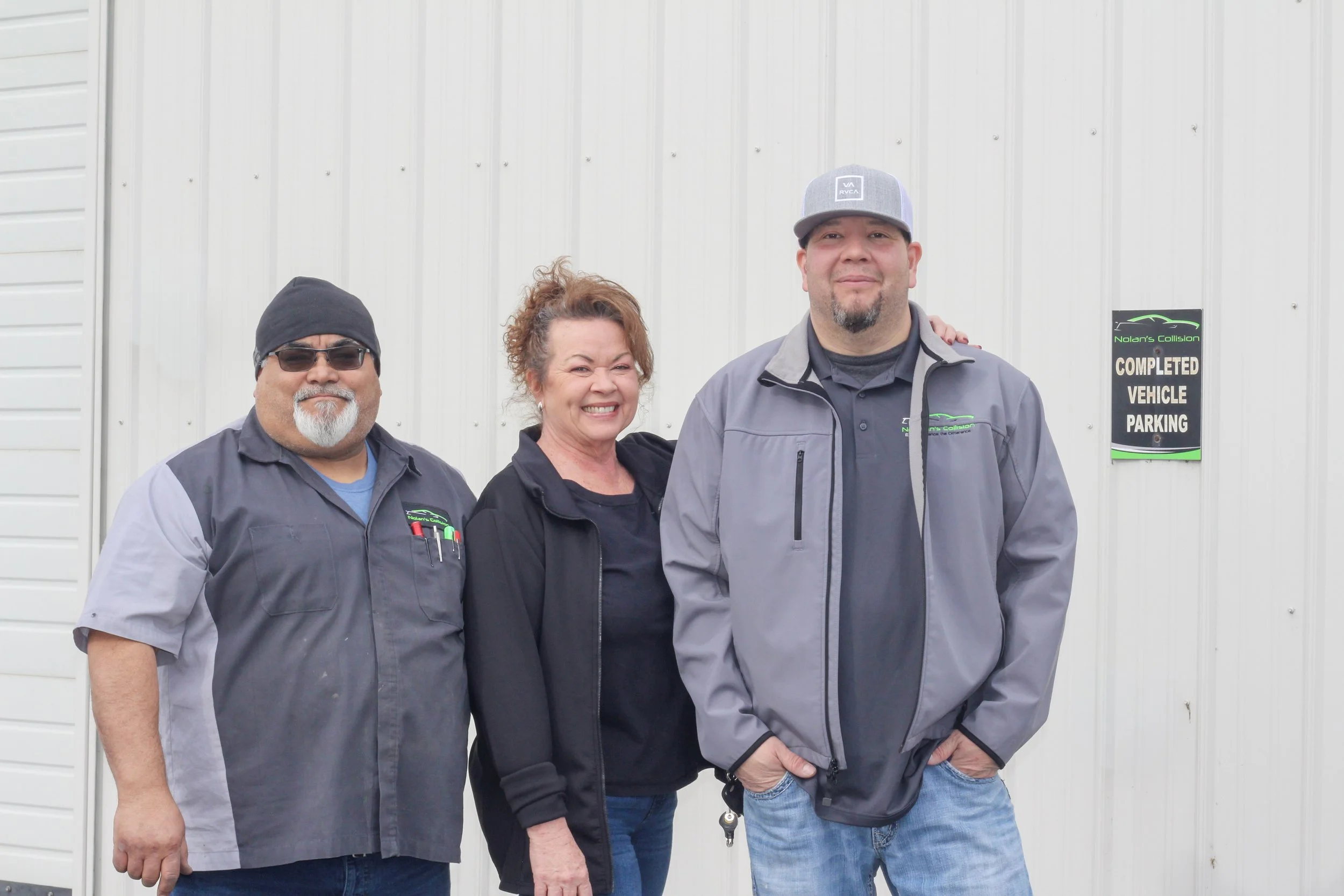  Chris, Sr. Body Tech (33 years experience), Cheri, CFO (27 years experience), &amp; Dannie, Sr. Commercial Tech (30 years experience). 
