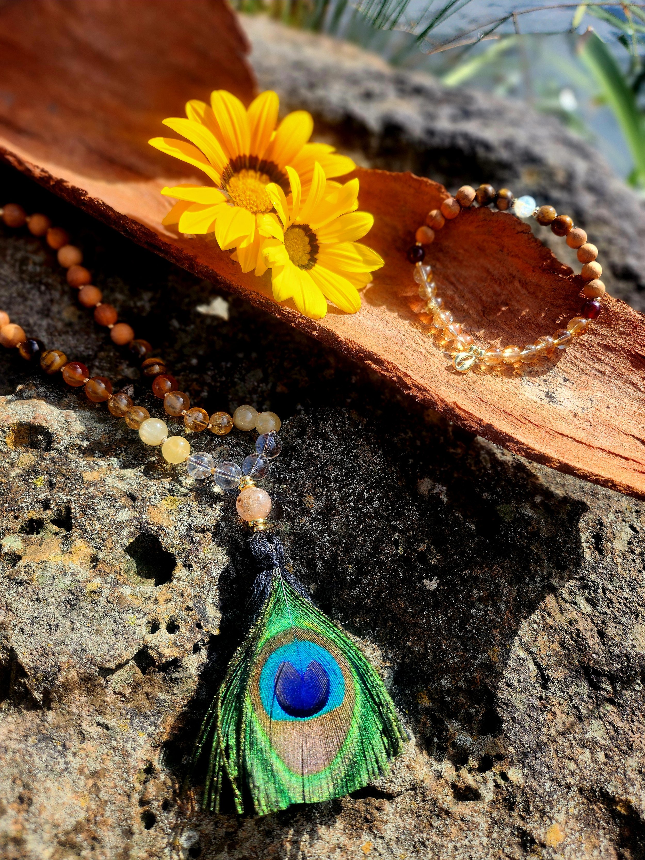 Oshun Devotional Mala Necklace 8mm