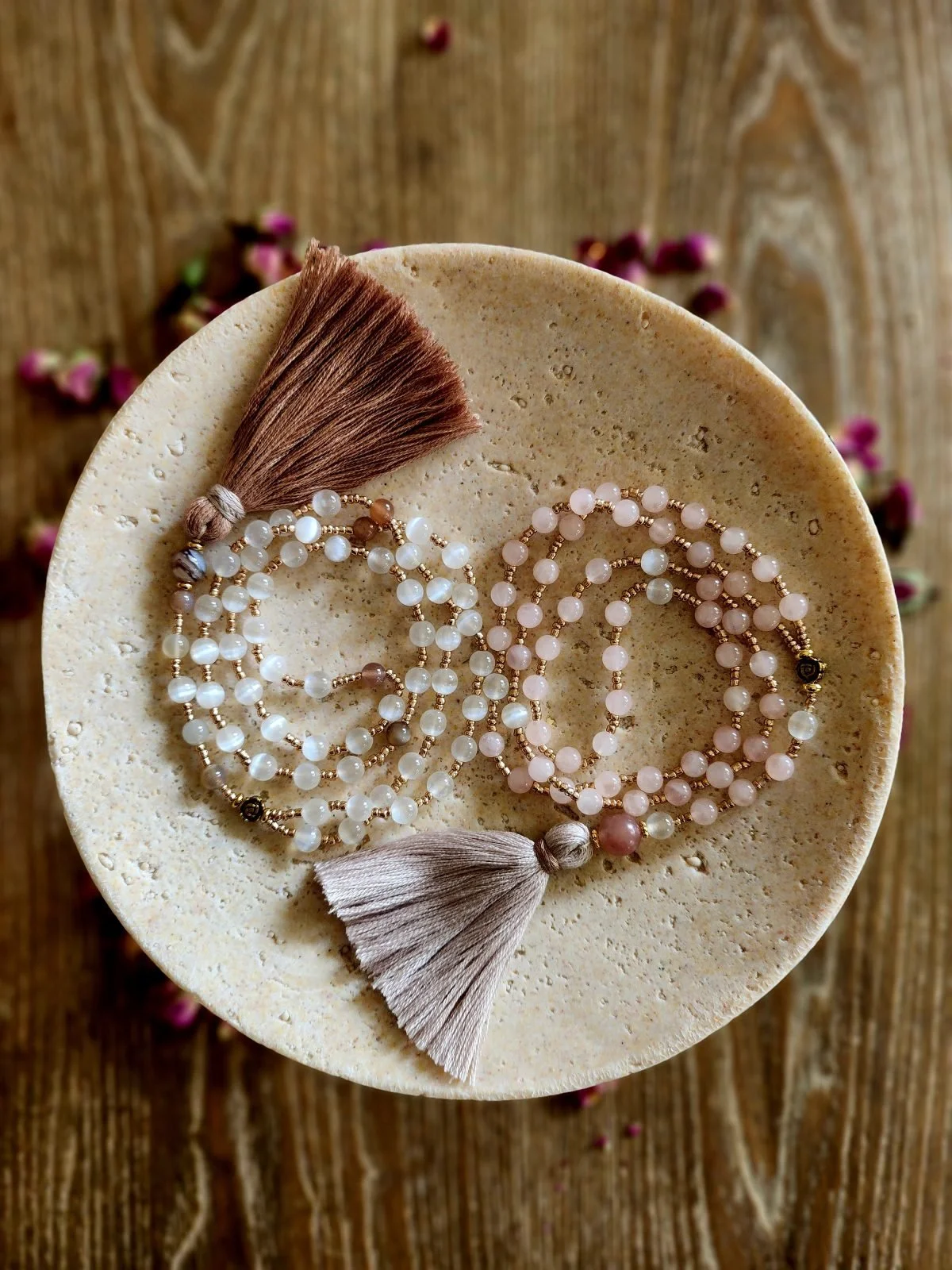 Semi-Precious Stone Rosary Beads with Tassel 6mm