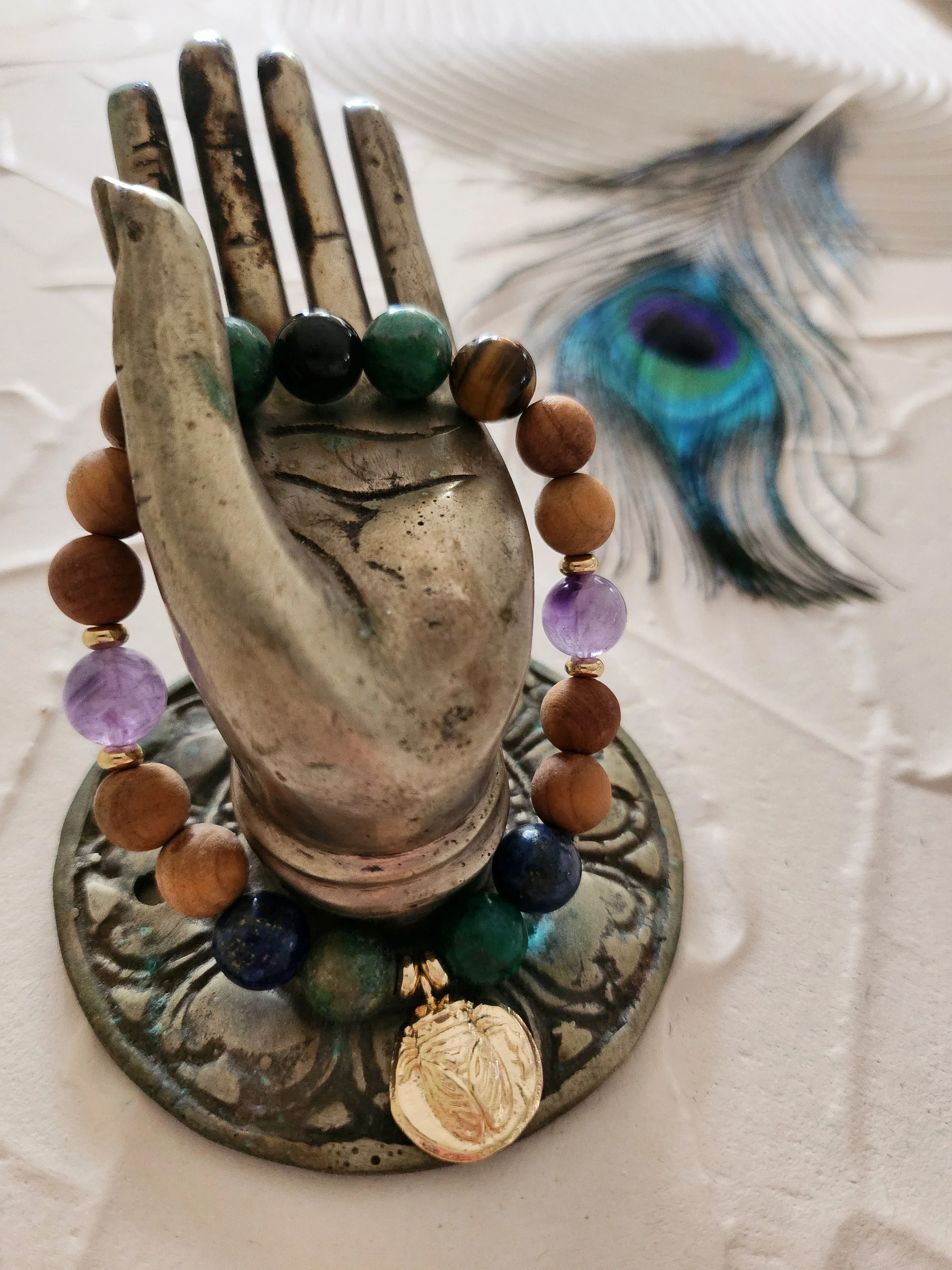 Goddess Isis Scarab Bracelet 8mm