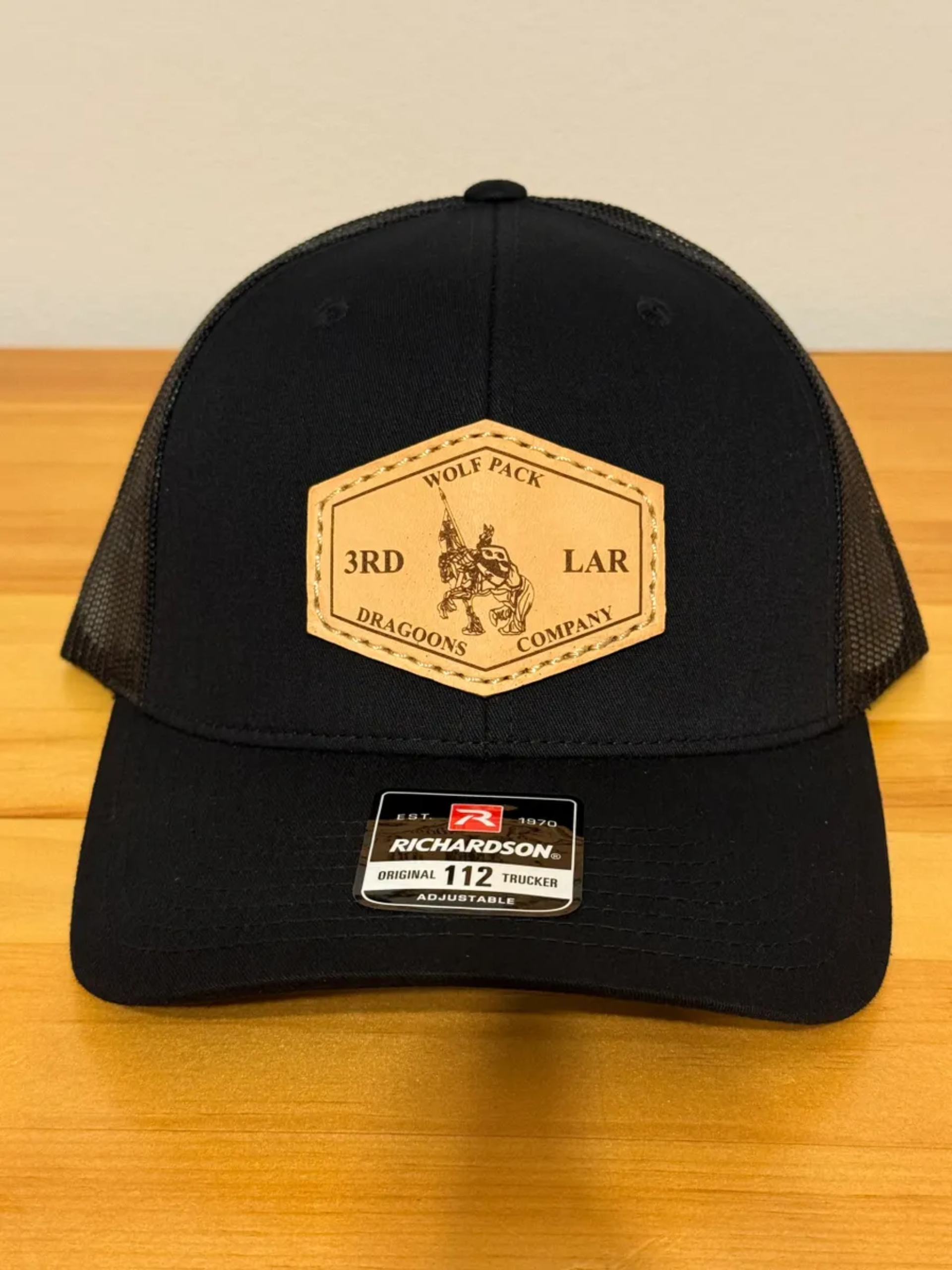 Dragoons Company Leather Patch Hat black.png