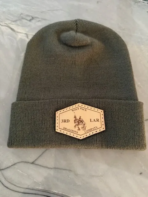 Dragoons Company Leather Patch Beanie