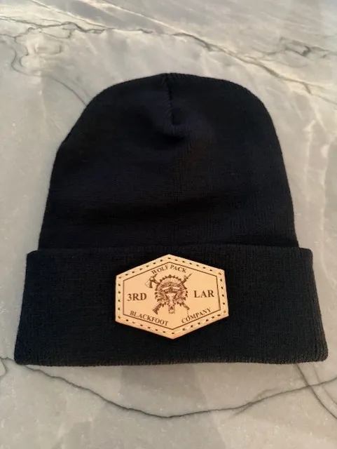 Blackfoot Company Leather Patch Beanie black.png