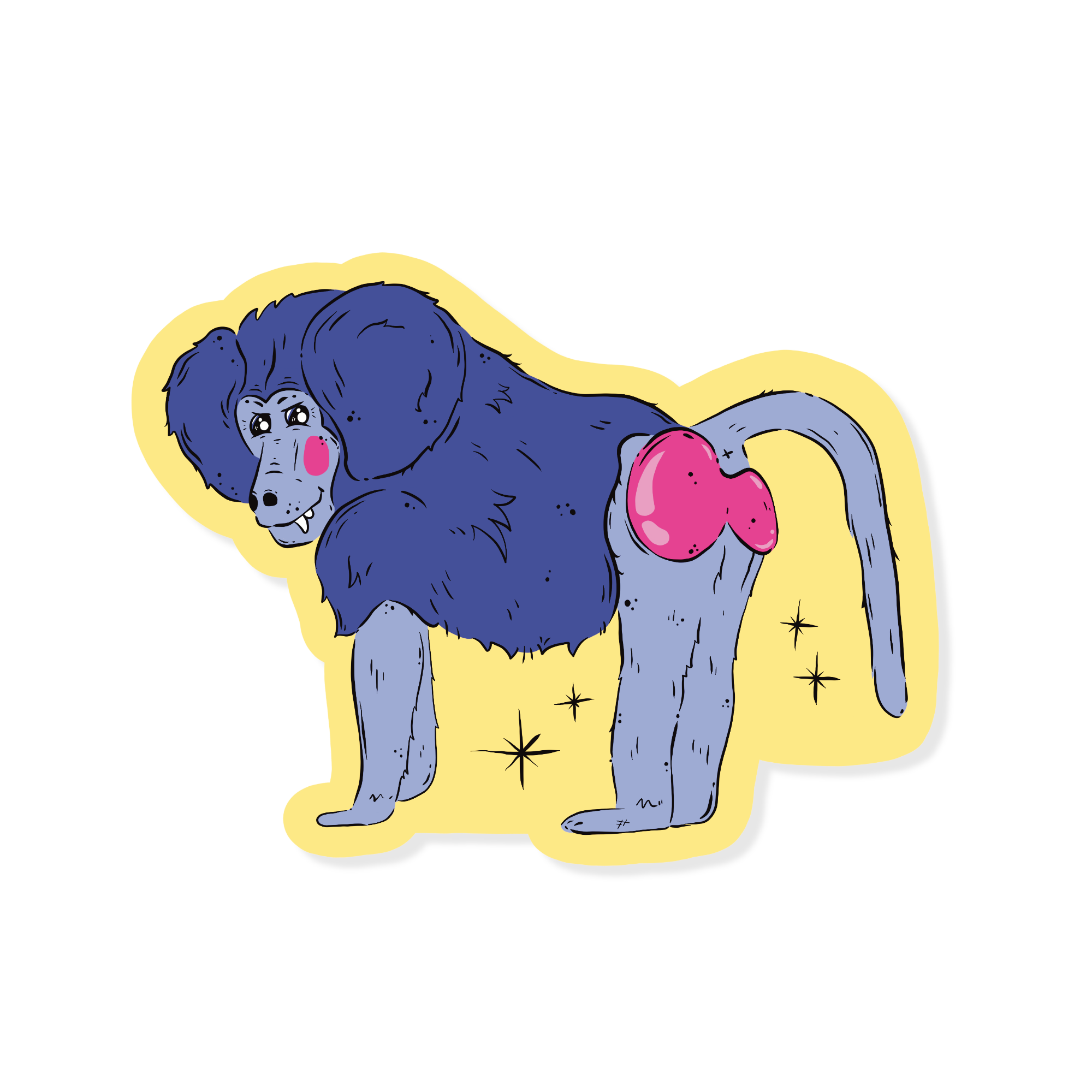 Baboon Sticker